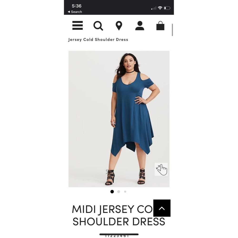 Torrid midi cold shoulder jersey dress size 3X